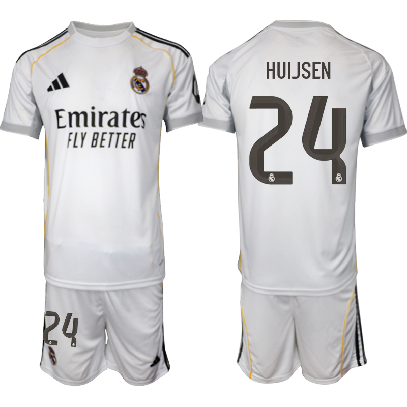 Men 2025-2026 Club Real Madrid home white 24 Soccer Jersey 01
